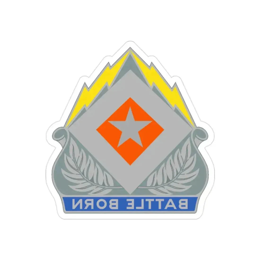 422 Signal Battalion (U.S. Army) REVERSE PRINT Transparent Die-Cut STICKER 2 Inch Die-Cut Transparent - The Sticker Space