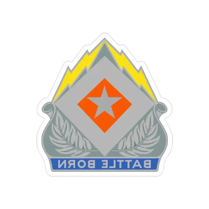 422 Signal Battalion (U.S. Army) REVERSE PRINT Transparent Die-Cut STICKER 2 Inch Die-Cut Transparent - The Sticker Space