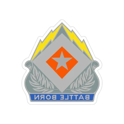 422 Signal Battalion (U.S. Army) REVERSE PRINT Transparent Die-Cut STICKER 5 Inch Die-Cut Transparent - The Sticker Space