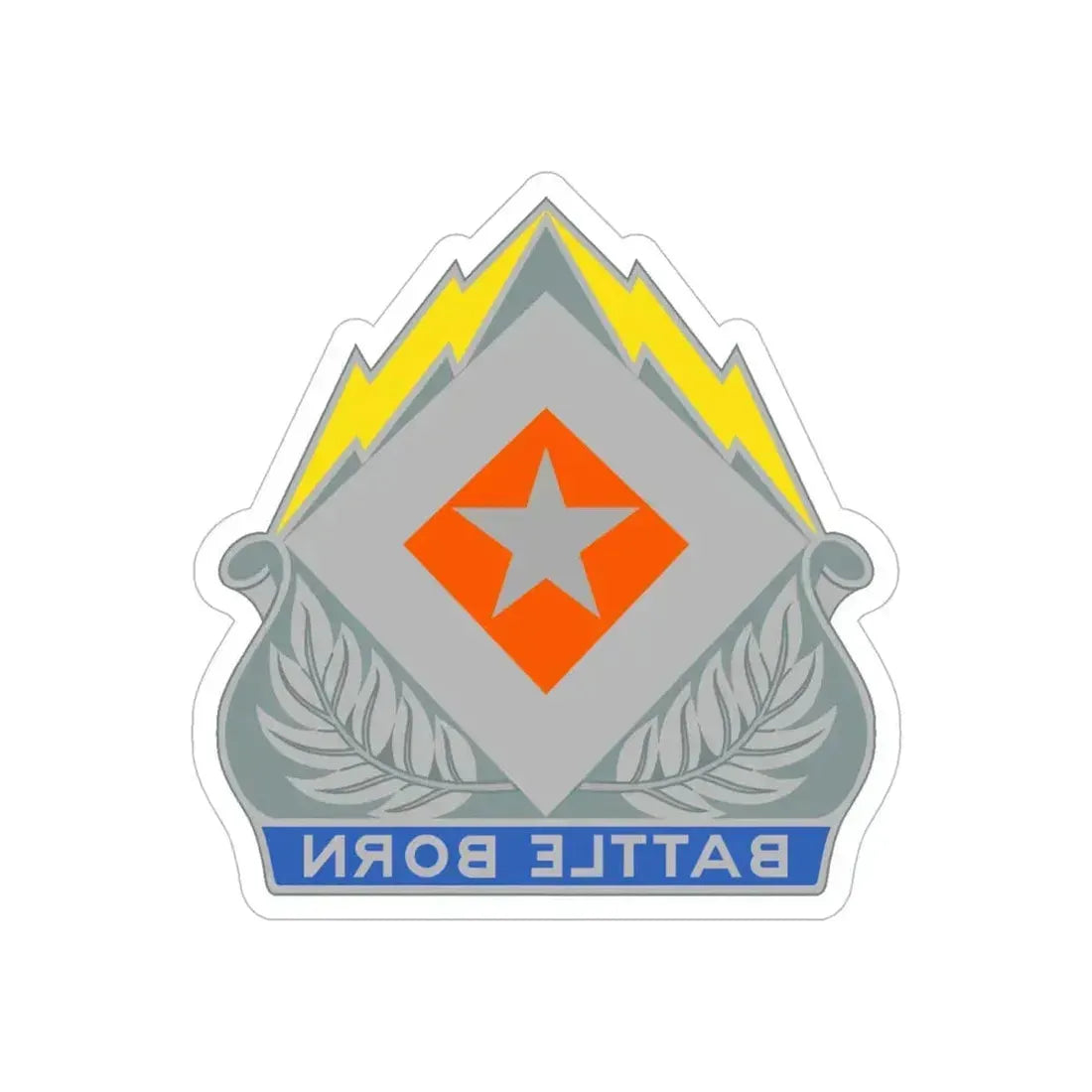 422 Signal Battalion (U.S. Army) REVERSE PRINT Transparent Die-Cut STICKER 6 Inch Die-Cut Transparent - The Sticker Space