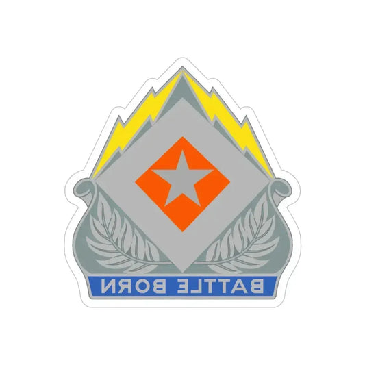 422 Signal Battalion (U.S. Army) REVERSE PRINT Transparent Die-Cut STICKER 6 Inch Die-Cut Transparent - The Sticker Space