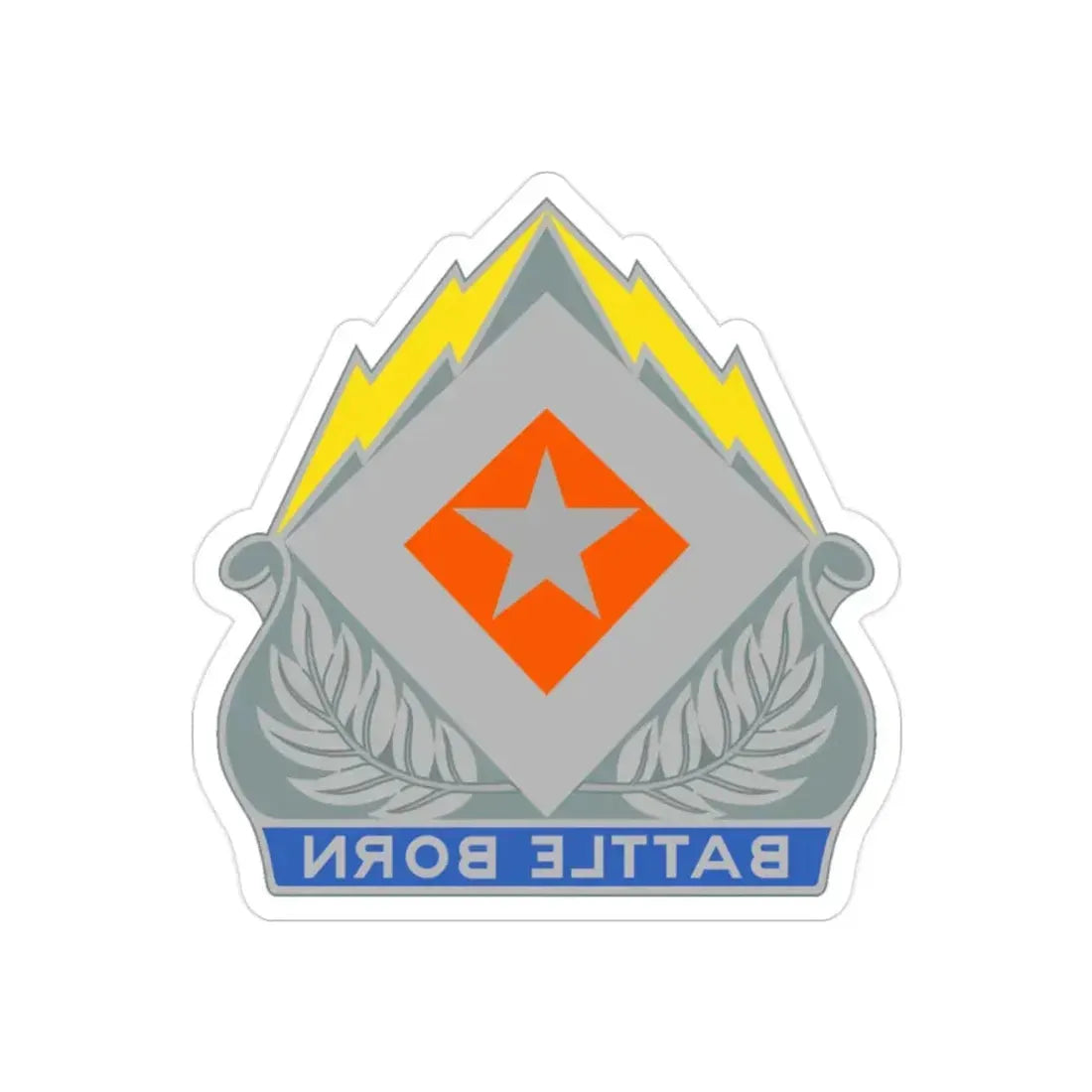 422 Signal Battalion (U.S. Army) REVERSE PRINT Transparent Die-Cut STICKER - The Sticker Space