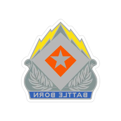 422 Signal Battalion (U.S. Army) REVERSE PRINT Transparent Die-Cut STICKER - The Sticker Space