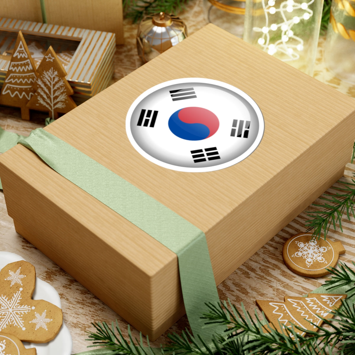 Flag orb South Korea (Korea) STICKER Vinyl Kiss-Cut Decal