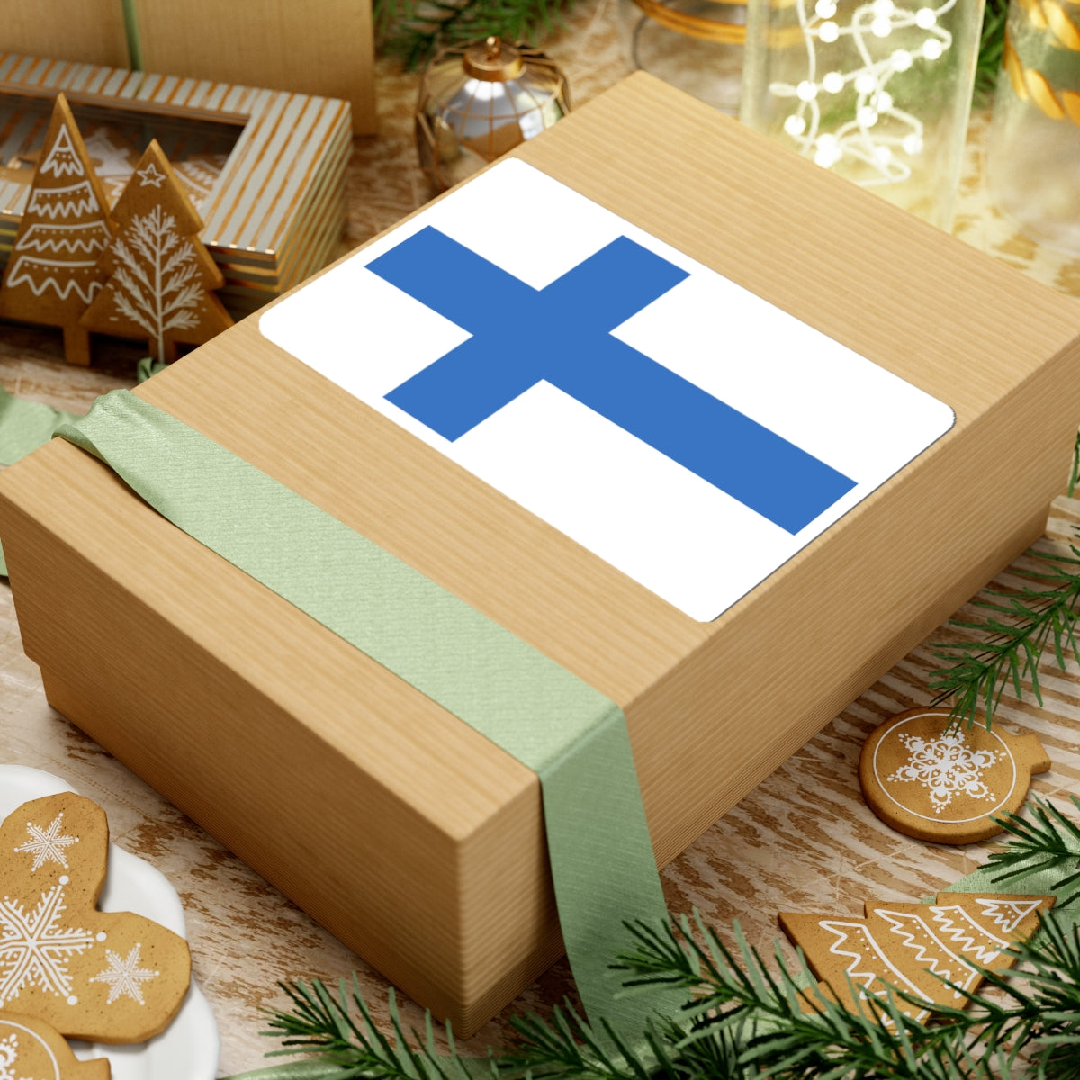 Flag of Finland 1918 (Finland) STICKER Vinyl Kiss-Cut Decal