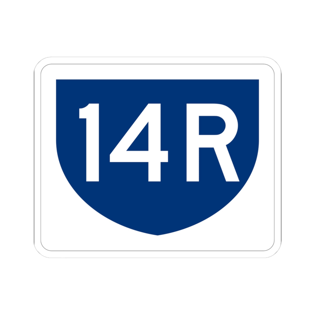 PR primary 14R (Puerto Rico) (Road Sign) STICKER Vinyl Kiss-Cut Decal