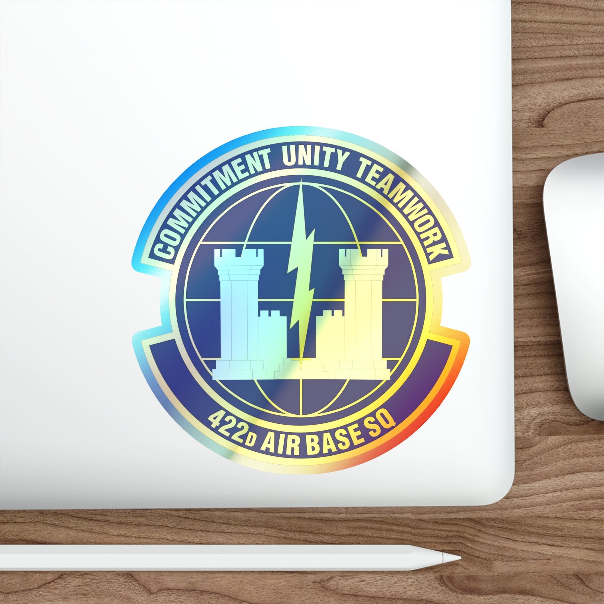 422d Air Base Squadron (U.S. Air Force) Holographic STICKER Die-Cut Vinyl Decal-The Sticker Space