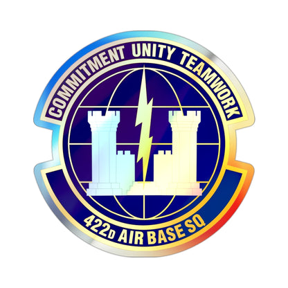 422d Air Base Squadron (U.S. Air Force) Holographic STICKER Die-Cut Vinyl Decal-2 Inch-The Sticker Space