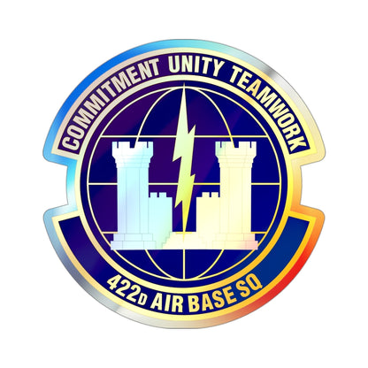 422d Air Base Squadron (U.S. Air Force) Holographic STICKER Die-Cut Vinyl Decal-3 Inch-The Sticker Space