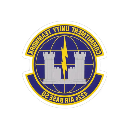 422d Air Base Squadron (U.S. Air Force) REVERSE PRINT Transparent Die-Cut STICKER - The Sticker Space