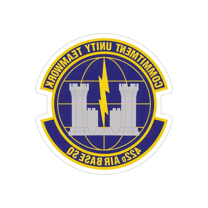 422d Air Base Squadron (U.S. Air Force) REVERSE PRINT Transparent Die-Cut STICKER - The Sticker Space