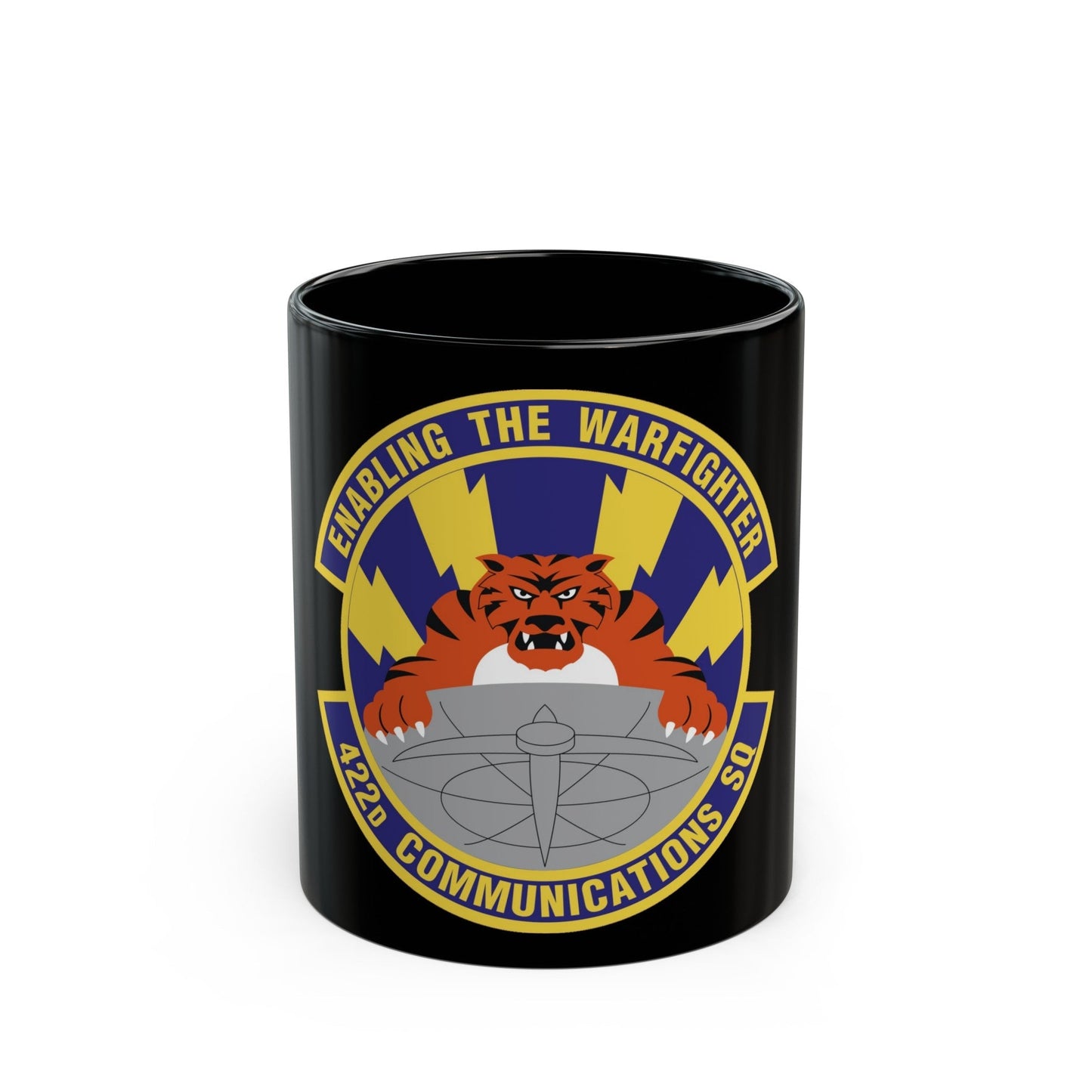 422d Communications Squadron (U.S. Air Force) Black Coffee Mug-11oz-The Sticker Space