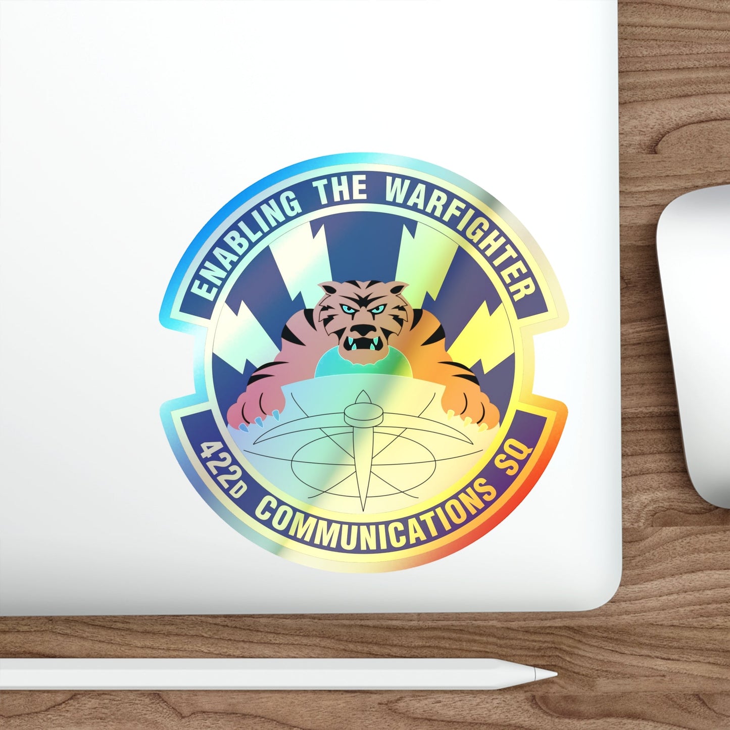 422d Communications Squadron (U.S. Air Force) Holographic STICKER Die-Cut Vinyl Decal-The Sticker Space