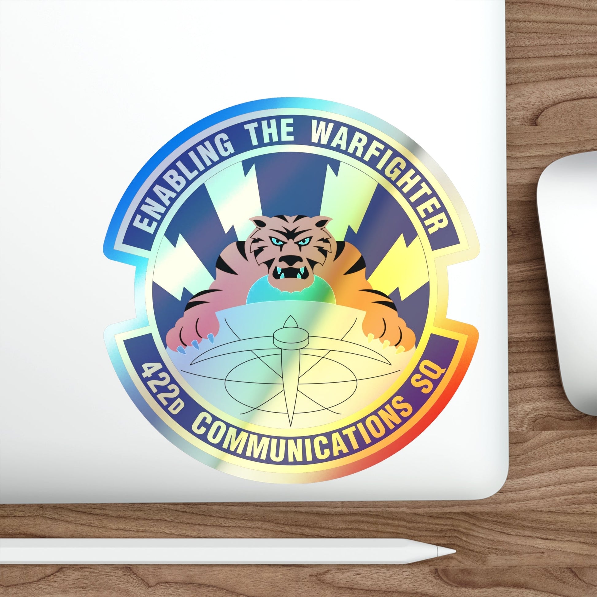 422d Communications Squadron (U.S. Air Force) Holographic STICKER Die-Cut Vinyl Decal-The Sticker Space