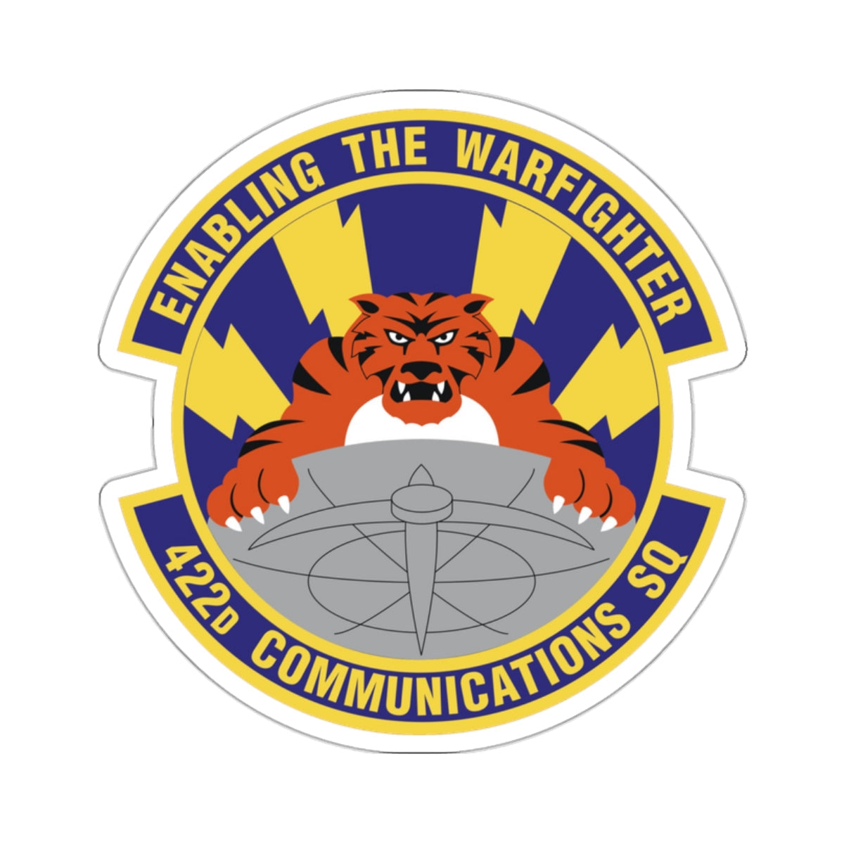 422d Communications Squadron (U.S. Air Force) STICKER Vinyl Die-Cut Decal-White-The Sticker Space