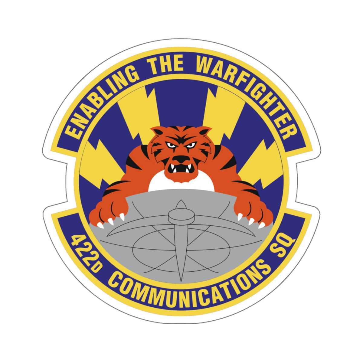 422d Communications Squadron (U.S. Air Force) STICKER Vinyl Die-Cut Decal-White-The Sticker Space