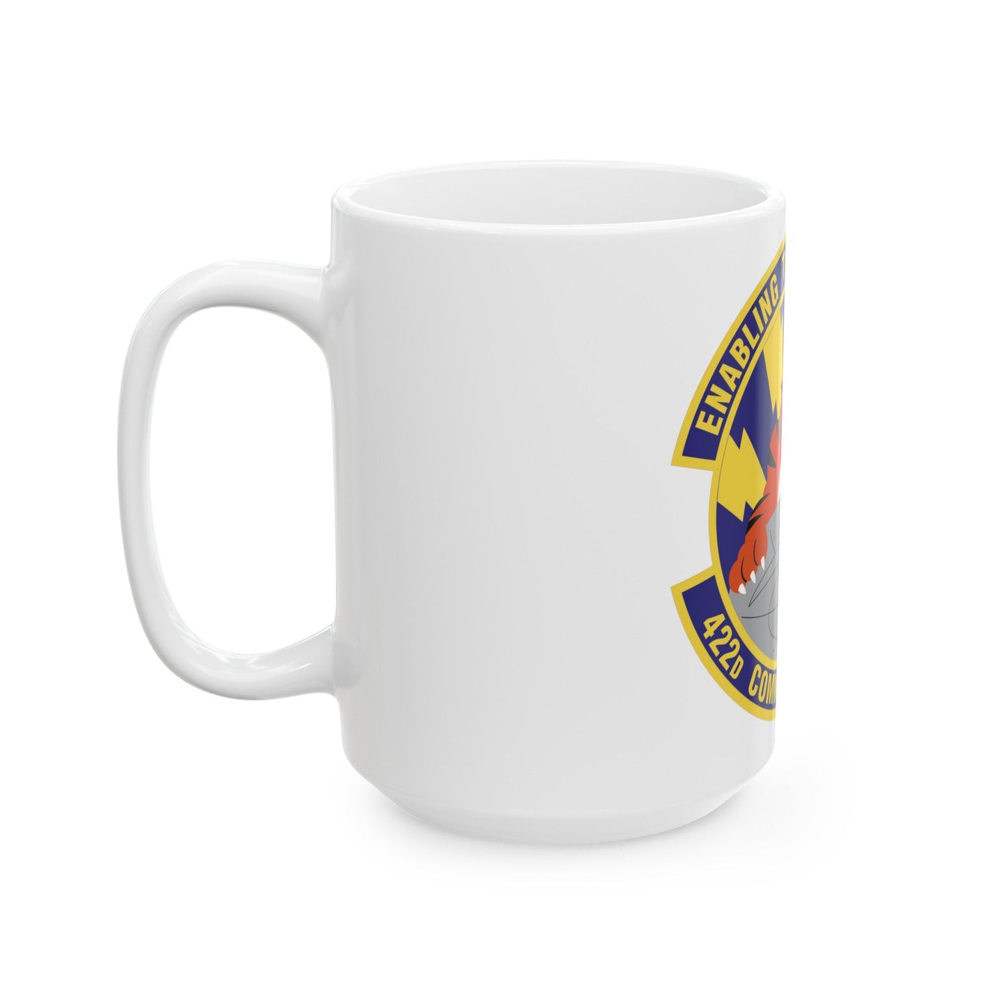 422d Communications Squadron (U.S. Air Force) White Coffee Mug-The Sticker Space