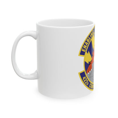 422d Communications Squadron (U.S. Air Force) White Coffee Mug-The Sticker Space