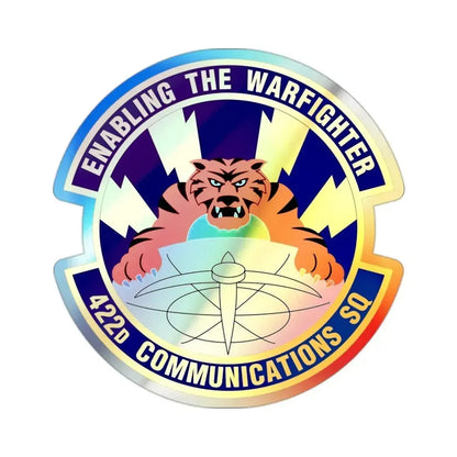 422d Communications Squadron (U.S. Air Force) Holographic STICKER Die-Cut Vinyl Decal 2 Inch Holographic - The Sticker Space