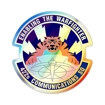 422d Communications Squadron (U.S. Air Force) Holographic STICKER Die-Cut Vinyl Decal 6 Inch Holographic - The Sticker Space