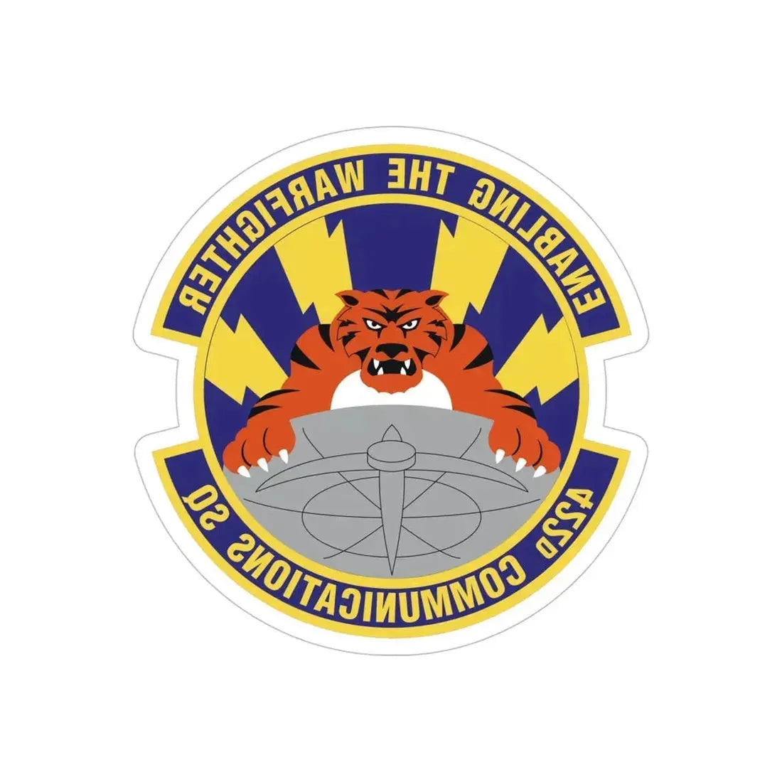422d Communications Squadron (U.S. Air Force) REVERSE PRINT Transparent Die-Cut STICKER - The Sticker Space
