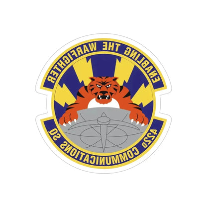 422d Communications Squadron (U.S. Air Force) REVERSE PRINT Transparent Die-Cut STICKER - The Sticker Space