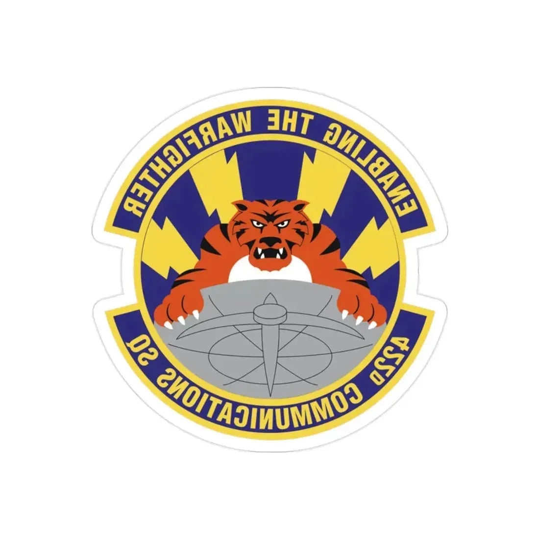 422d Communications Squadron (U.S. Air Force) REVERSE PRINT Transparent Die-Cut STICKER - The Sticker Space