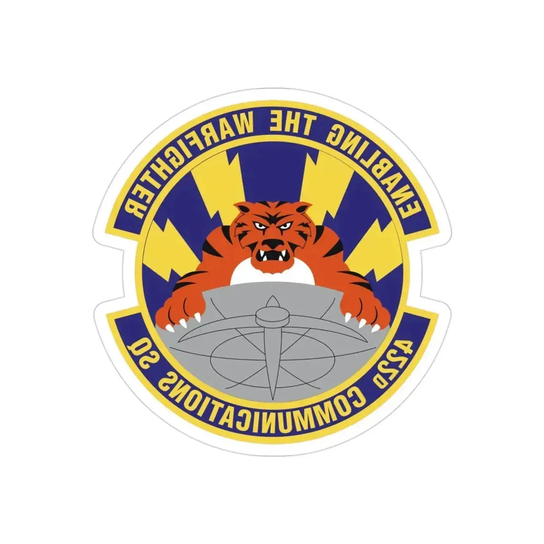 422d Communications Squadron (U.S. Air Force) REVERSE PRINT Transparent Die-Cut STICKER - The Sticker Space