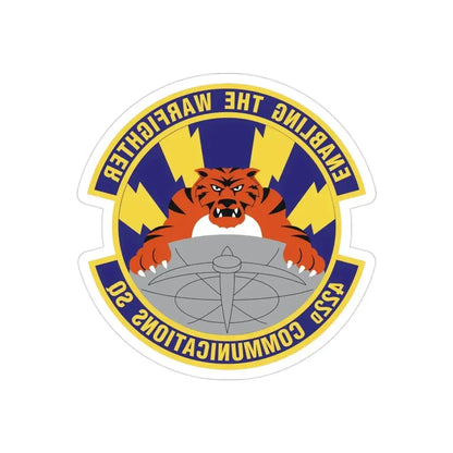 422d Communications Squadron (U.S. Air Force) REVERSE PRINT Transparent Die-Cut STICKER - The Sticker Space