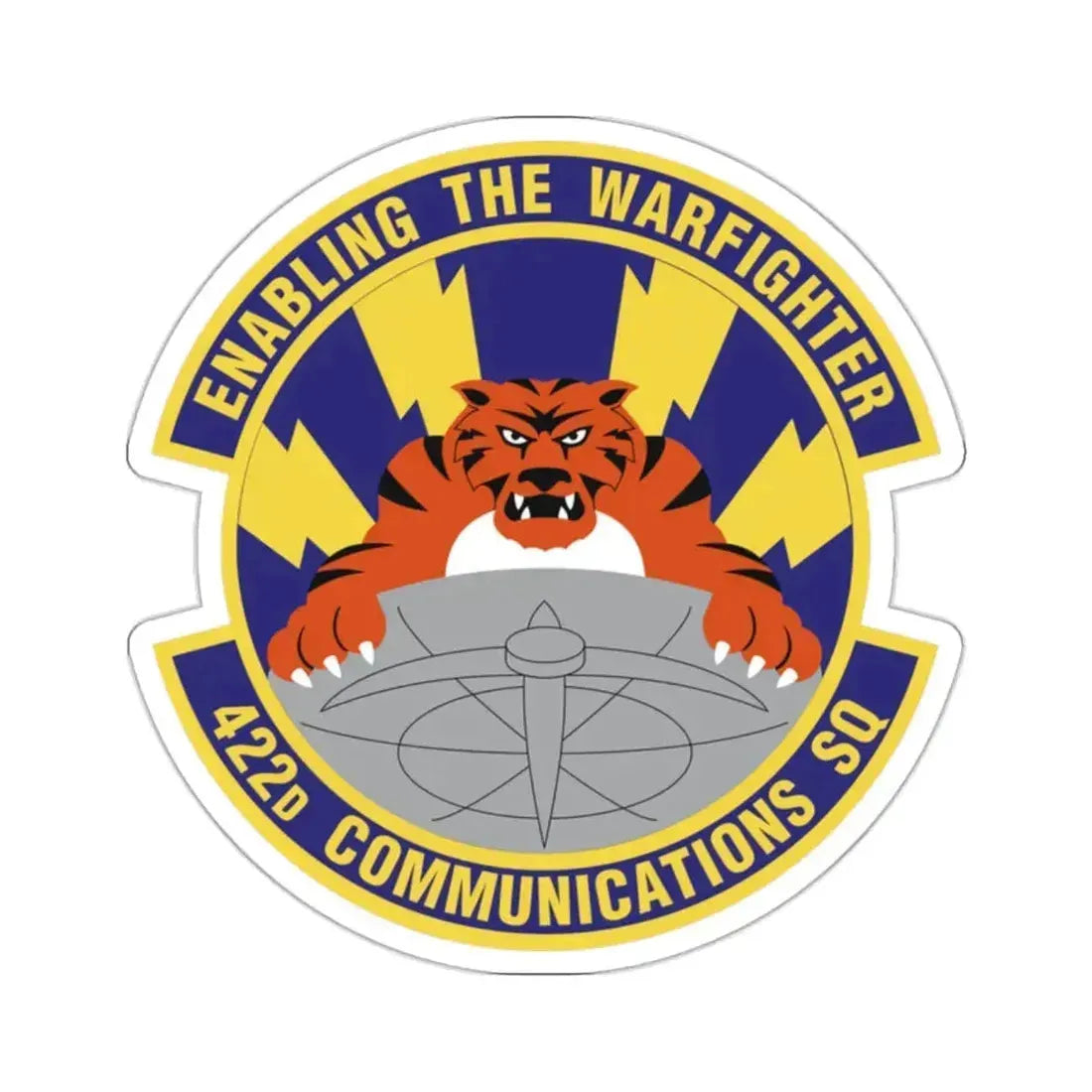 422d Communications Squadron (U.S. Air Force) STICKER Vinyl Kiss-Cut Decal 2 Inch White - The Sticker Space
