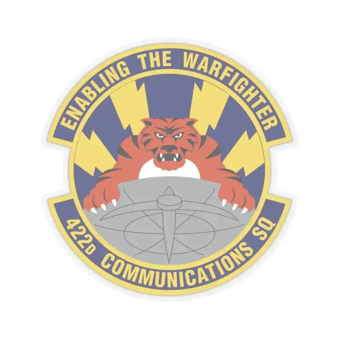 422d Communications Squadron (U.S. Air Force) STICKER Vinyl Kiss-Cut Decal 3 Inch Transparent - The Sticker Space