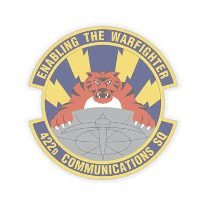 422d Communications Squadron (U.S. Air Force) STICKER Vinyl Kiss-Cut Decal 3 Inch Transparent - The Sticker Space