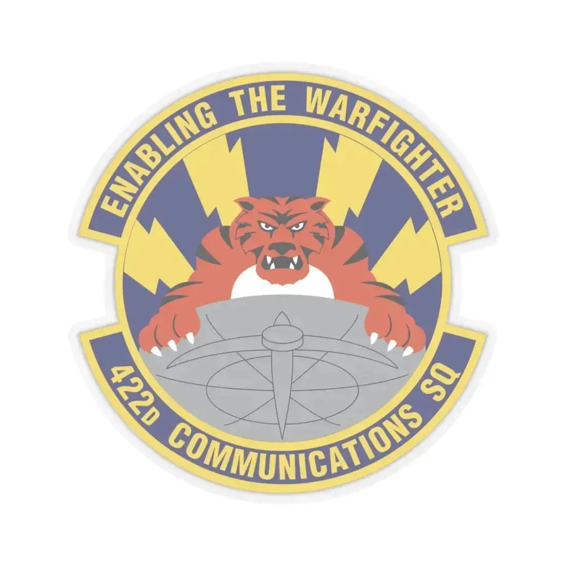 422d Communications Squadron (U.S. Air Force) STICKER Vinyl Kiss-Cut Decal 4 Inch Transparent - The Sticker Space