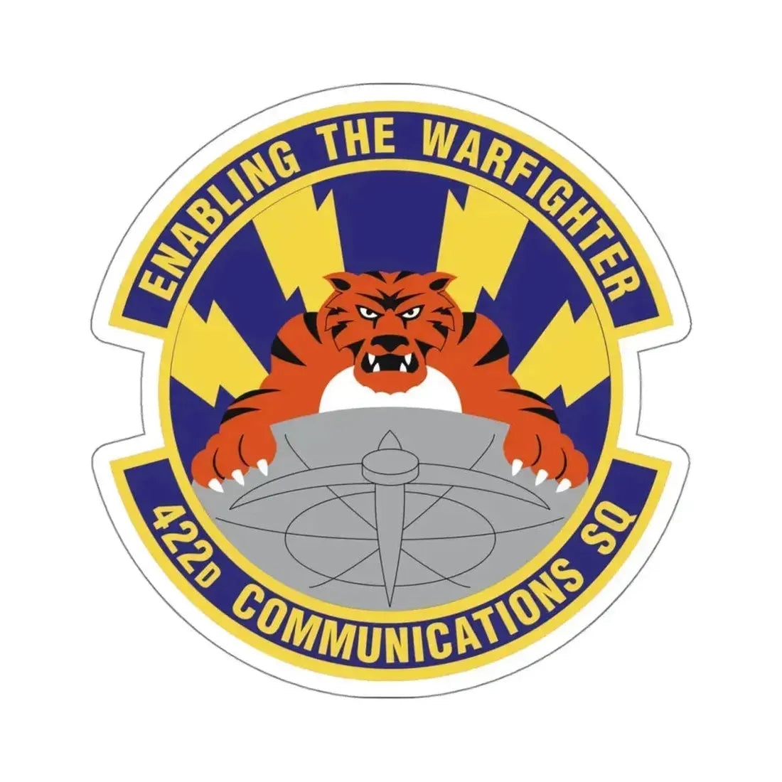 422d Communications Squadron (U.S. Air Force) STICKER Vinyl Kiss-Cut Decal 4 Inch White - The Sticker Space