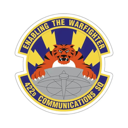 422d Communications Squadron (U.S. Air Force) STICKER Vinyl Kiss-Cut Decal 4 Inch White - The Sticker Space