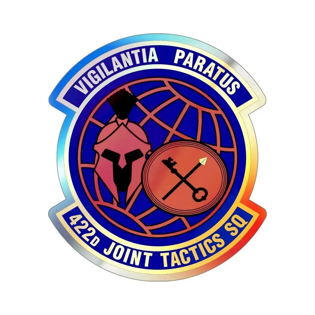 422d Joint Tactics Squadron (U.S. Air Force) Holographic STICKER Die-Cut Vinyl Decal 5 Inch Holographic - The Sticker Space
