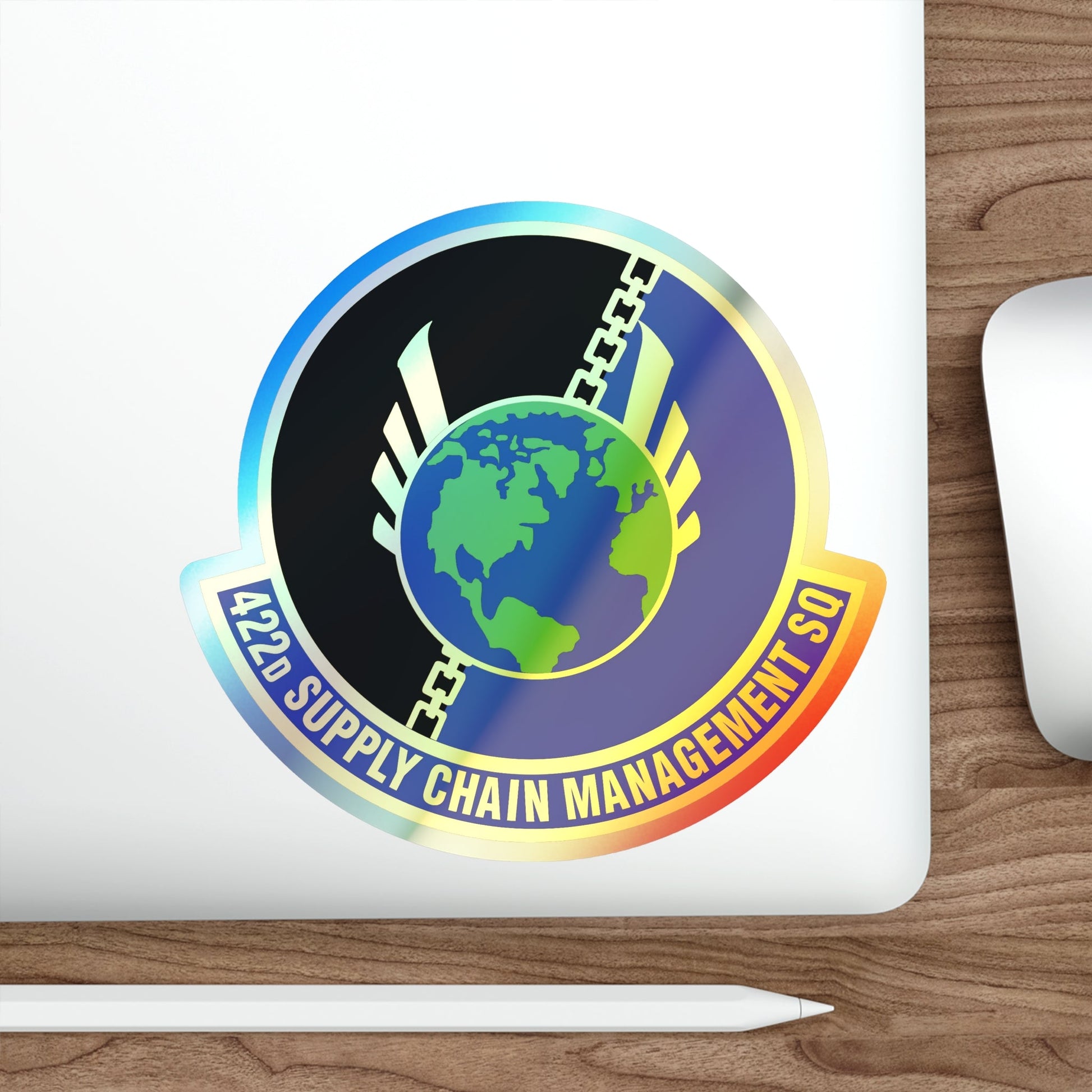 422d Supply Chain Management Squadron (U.S. Air Force) Holographic STICKER Die-Cut Vinyl Decal-The Sticker Space