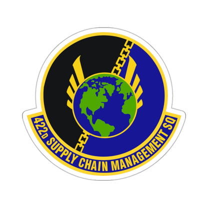 422d Supply Chain Management Squadron (U.S. Air Force) STICKER Vinyl Die-Cut Decal-White-The Sticker Space