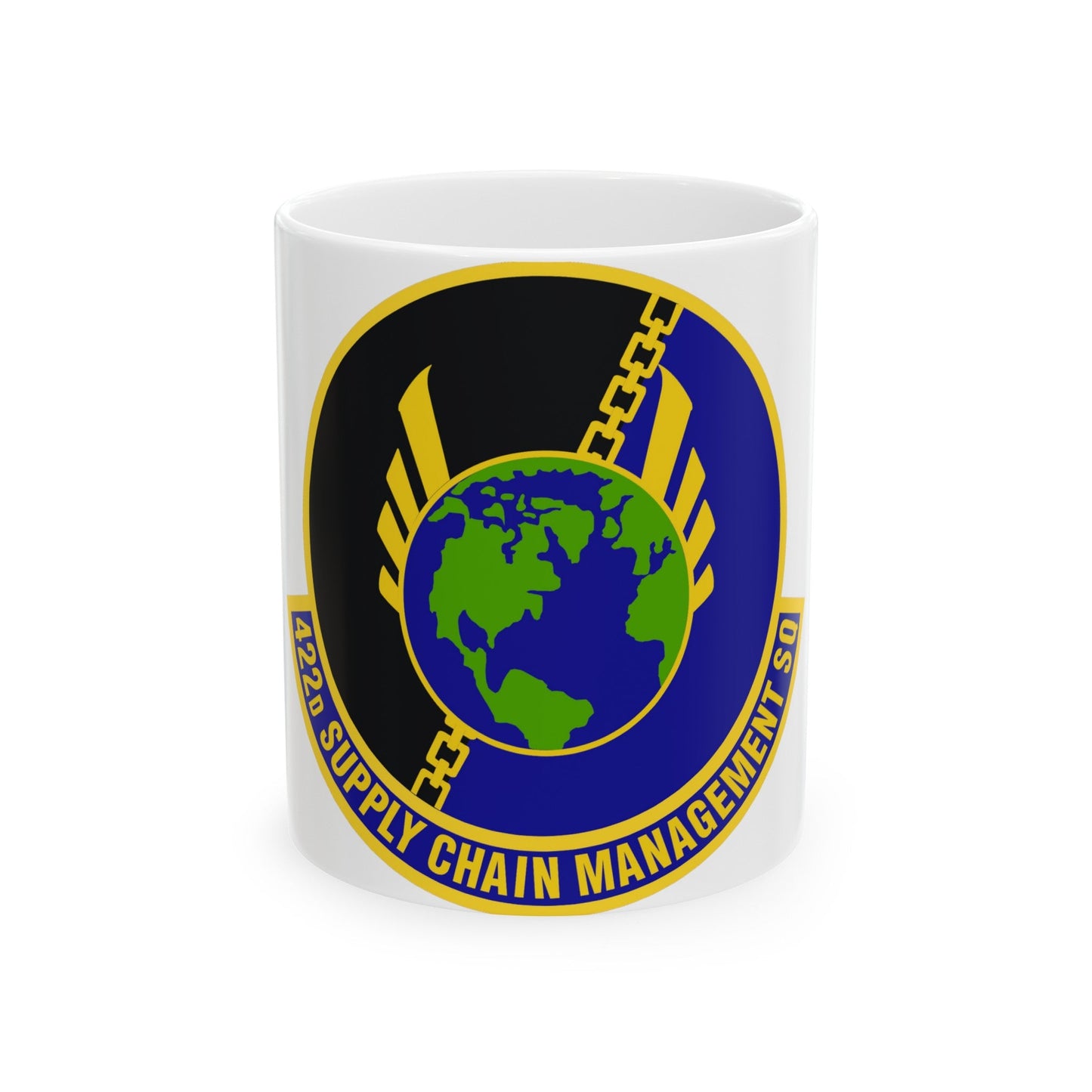 422d Supply Chain Management Squadron (U.S. Air Force) White Coffee Mug-11oz-The Sticker Space