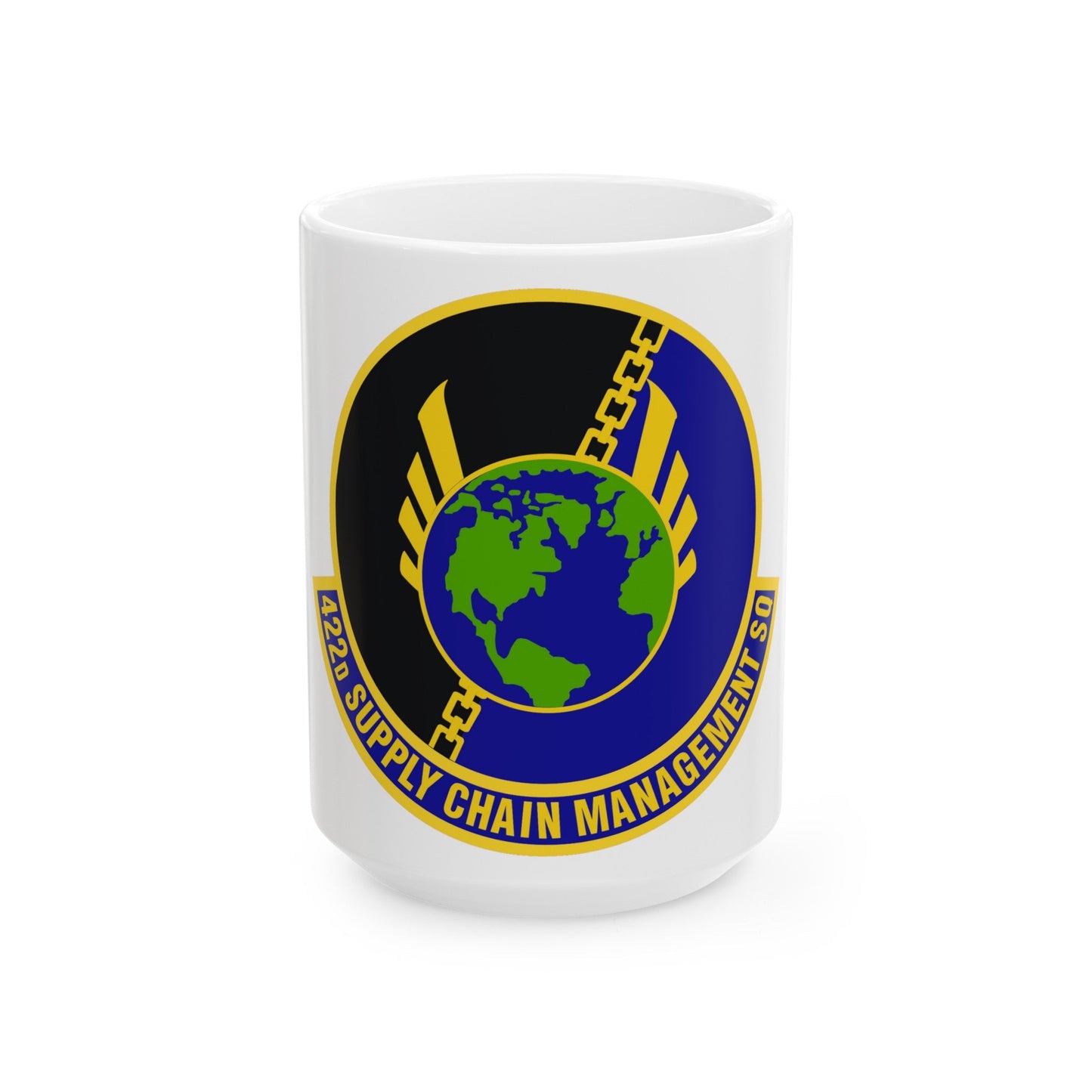 422d Supply Chain Management Squadron (U.S. Air Force) White Coffee Mug-15oz-The Sticker Space