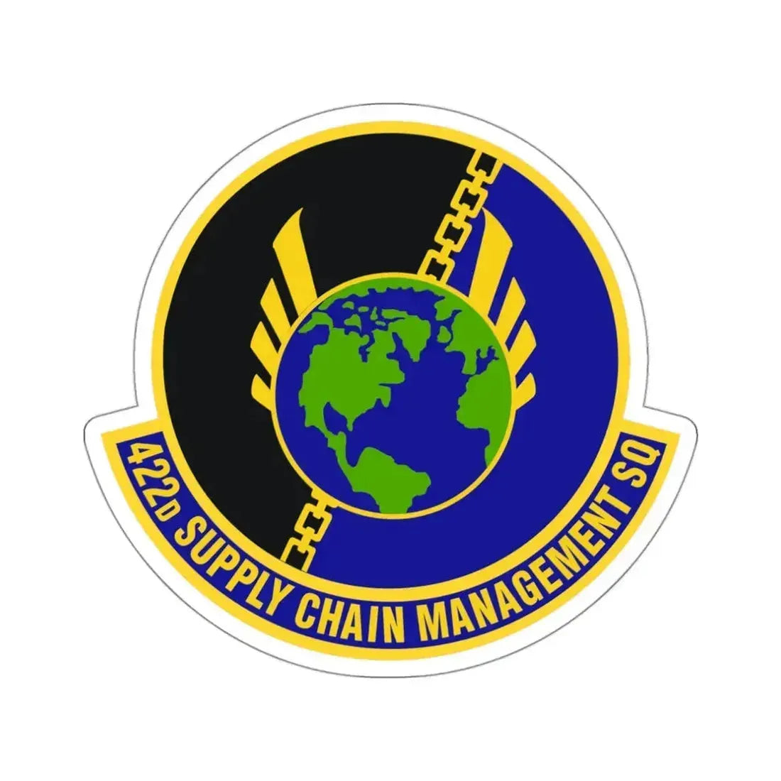 422d Supply Chain Management Squadron (U.S. Air Force) STICKER Vinyl Die-Cut Decal 3 Inch - The Sticker Space