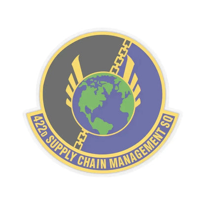 422d Supply Chain Management Squadron (U.S. Air Force) STICKER Vinyl Kiss-Cut Decal 3 Inch Transparent - The Sticker Space