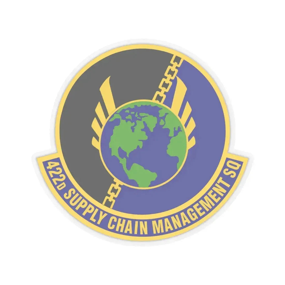 422d Supply Chain Management Squadron (U.S. Air Force) STICKER Vinyl Kiss-Cut Decal 6 Inch Transparent - The Sticker Space