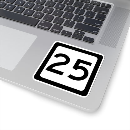 WV-25 (Virginia) (Road Sign) STICKER Vinyl Kiss-Cut Decal