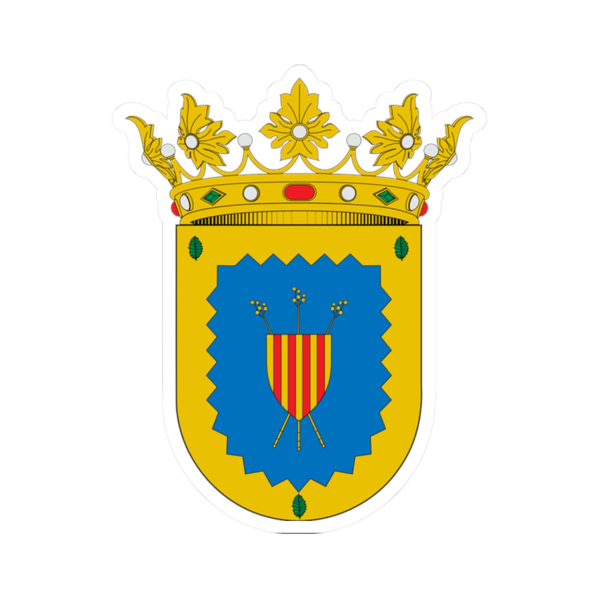 Escudo de Luesma (Spain) (Coat of Arms) STICKER Vinyl Kiss-Cut Decal
