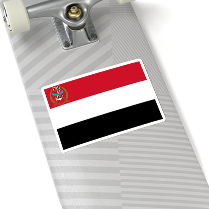 Flag of the Yemen Armed Forces (Yemen) STICKER Vinyl Kiss-Cut Decal