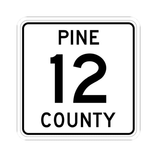 Pine County Route 12 MN (Minnesota) (Road Sign) STICKER Vinyl Kiss-Cut Decal
