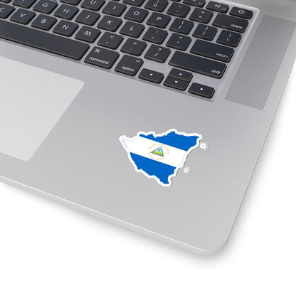 Flag map of Nicaragua (Nicaragua) STICKER Vinyl Kiss-Cut Decal
