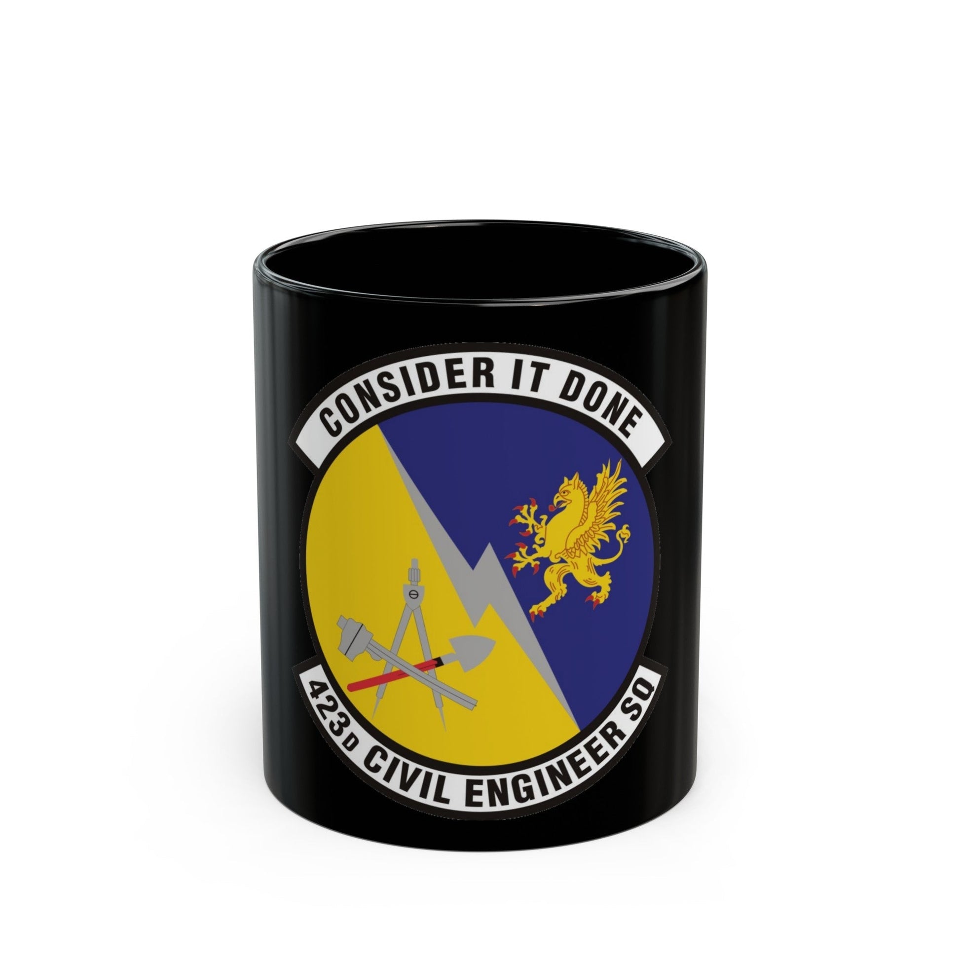 423d Civil Engineer Squadron (U.S. Air Force) Black Coffee Mug-11oz-The Sticker Space