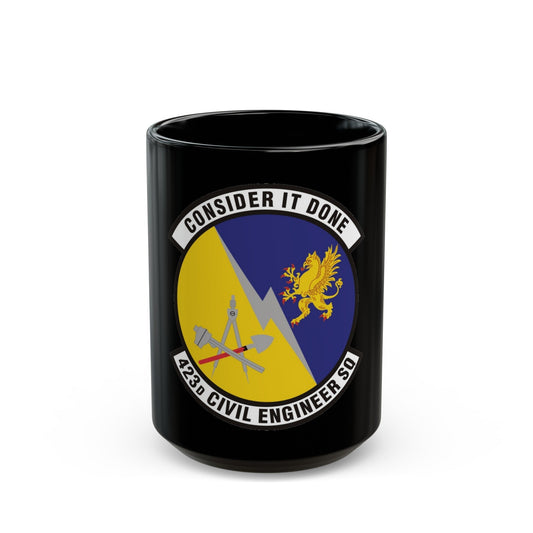 423d Civil Engineer Squadron (U.S. Air Force) Black Coffee Mug-15oz-The Sticker Space